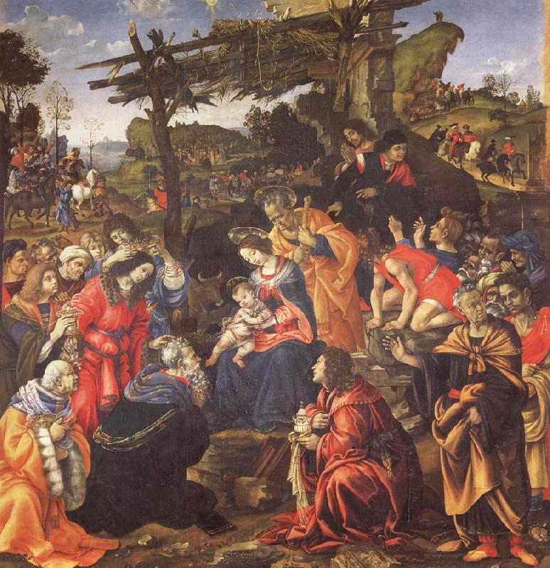 Filippino Lippi The Adoration of the Magi Spain oil painting art